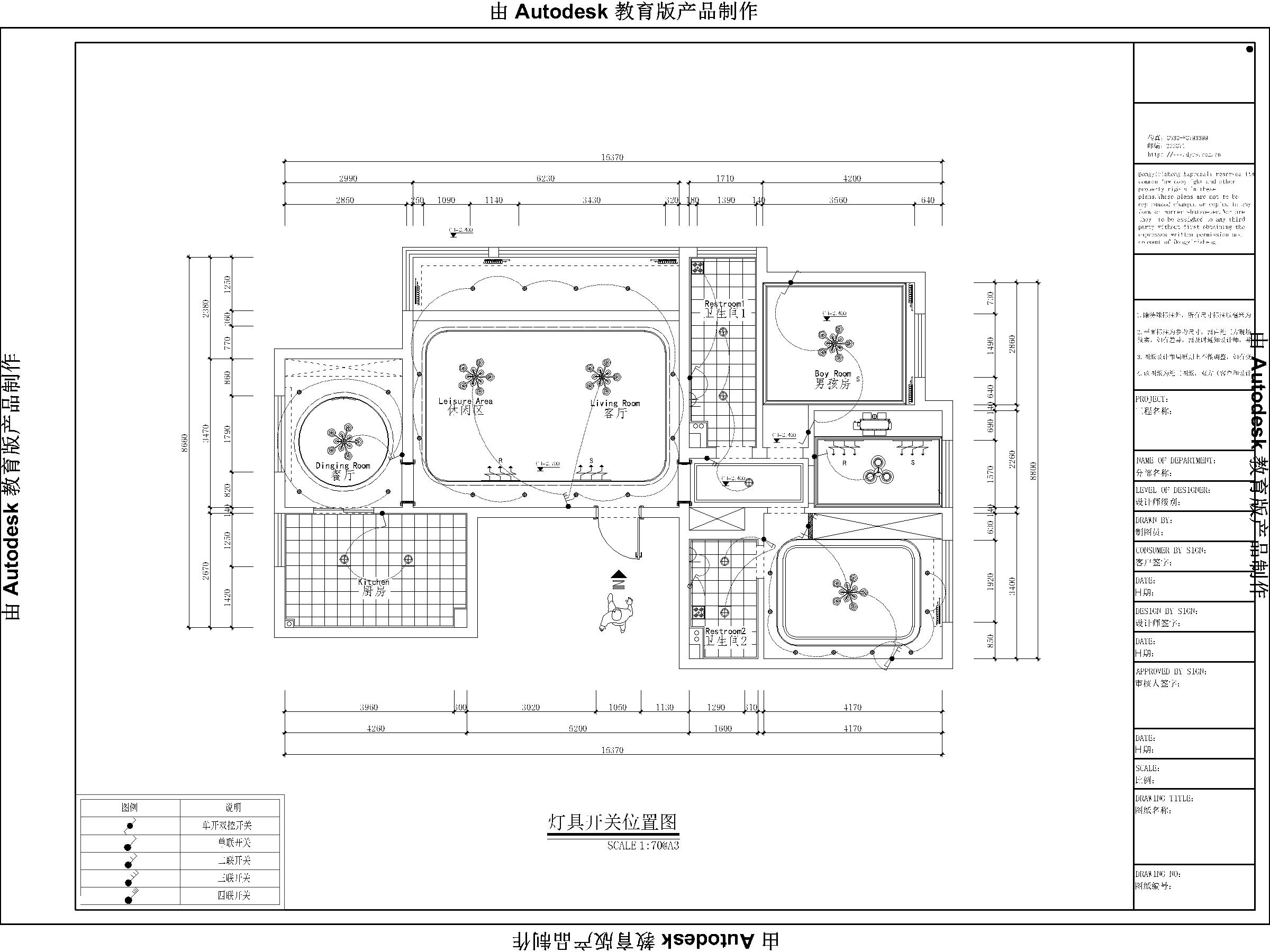 第七天作业绘制灯具布置图