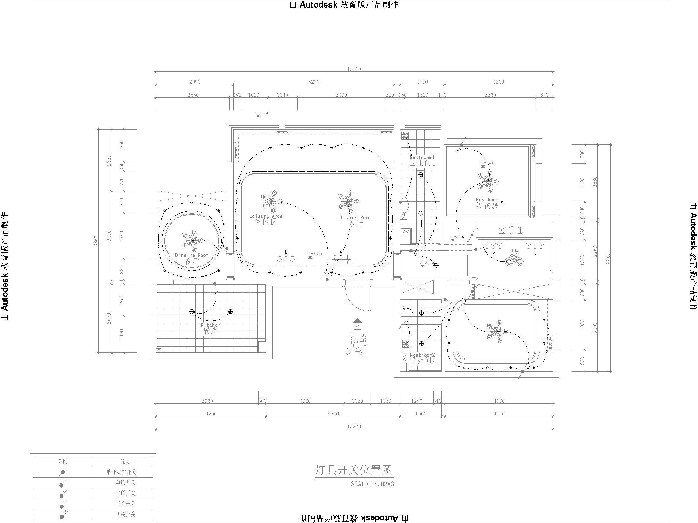 第七天作业绘制灯具布置图