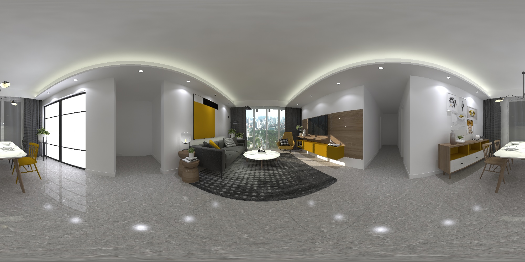3Dmax-轻奢复式公寓全景制作-合成720全景链接 - 室内设计教程_3dsMax（2020） - 虎课网