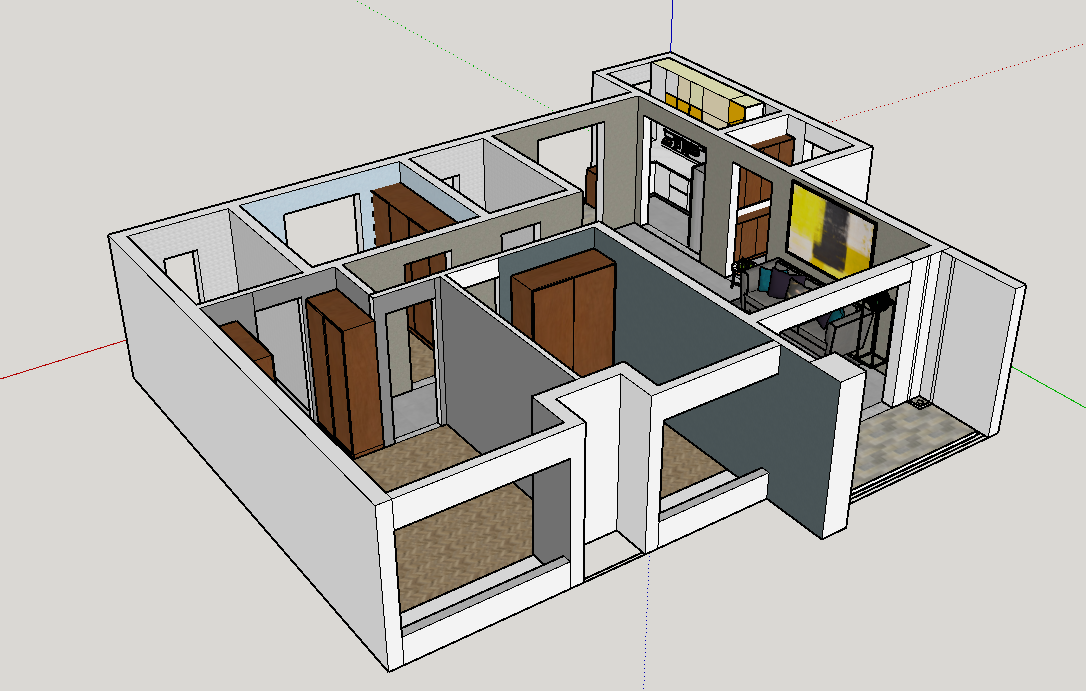 案例绘制-sketchup轴测图